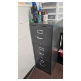 (5E) Three drawer filing cabinet contents, not