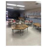 Six clusters of adjust tables and chairs c