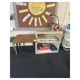 Bookshelf and adjustable table contents not
