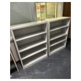 Approximately 36 inch metal bookshelves quantity