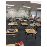 24 desks and chairs contents not included, bring