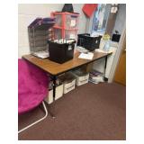 Adjustable table 24 x 60 contents not included