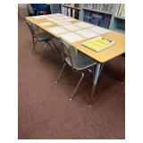 Adjustable table 30 x 72 and two chair chairs