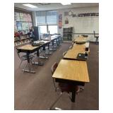 14 desks and chairs contents, not included, b