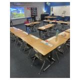 19 school desks and chairs bring help to load