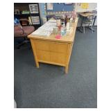 Oak styled teachers desk contents not included