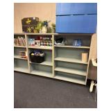 Two wall cabinets 72 x 13 3/4 and 50 3/4 c