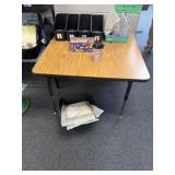 Adjustable table 36 x 36 contents not included