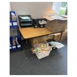Adjustable table 36 x 30 contents not included