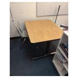 Adjustable table 36 x 30 and chair