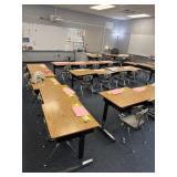 21 desks and chairs contents not included, bring