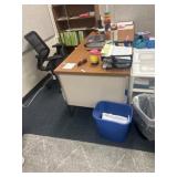 Teachers desk, contents, not included metal,