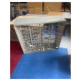 Wire rack in lunchroom