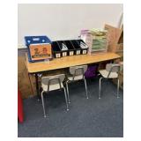 Adjustable table 48 x 30 contents not included