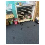 Metal rolling shelf 42 x 24 x 44 tall Contents