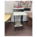 Computer rolling cart content not included