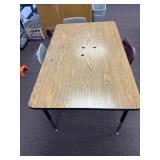 Adjustable table 30 x 48 and three chair chairs