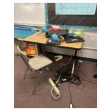 Adjustable table 30 x 36 contents not included