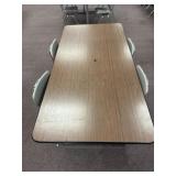 Adjustable table 30 x 60 and four chairs
