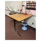Adjustable table 30 x 36 contents not included