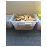 Coat of wood blocks