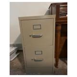 HON File Cabinet with Office Supplies