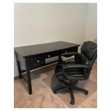 Desk, Chair, Chair Pad