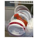 Paper plates and napkins
