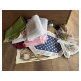 Tablecloths placemats and linens