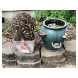Ceramic and plastic planters