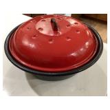 Enamel covered pan