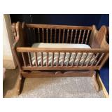 Wood baby crib
