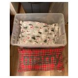 Tote of Christmas bedding