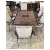 Patio table and 6 chairs
