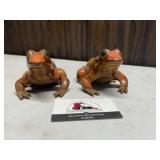 Ceramic frogs