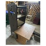 Wood Bench and Shelf
