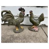 Ceramic rooster and Chicken