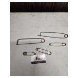 Vintage Oversized Safety Pins