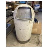 Metal trash can