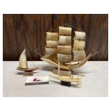 Carved Antler Ships