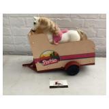 Barbie horse trailer and horse