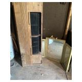 Vintage desk topper rolladex and mirror