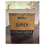 Empty vintage shotgun shell box