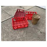 Plastic pop flats and baskets