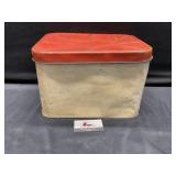 Vintage metal bread box
