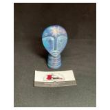Blue Art Deco Head