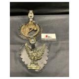 Brass horse medallions