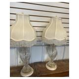 Glass LampsWith Marble bases