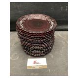 Cape cod ruby red glass plates