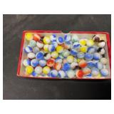 Glass swirl marbles